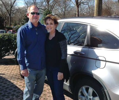 Jim and Kay Fulp, with “the little Honda that could.” Photo/Special. Jim and Kay Fulp, with “the little Honda that could.” Photo/Special.