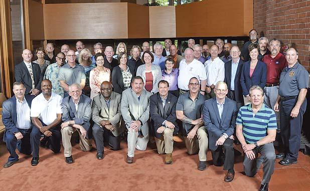 Coweta Fire Chief Pat Wilson (bottom row, fourth from left) recently attended the Wingspread VI Conference in Racine, Wisconsin. Photo/Submitted.