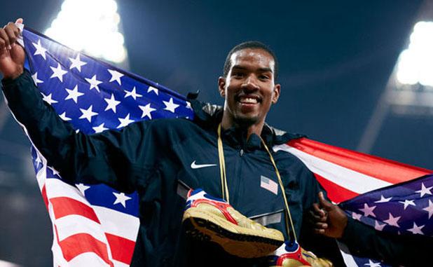 Sandy Creek graduate Christian Taylor after his 2012 Olympics win. Photo/Olympics.org