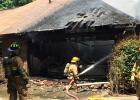 No injuries were reported in a July 3 house fire in Tyrone where the garage area experienced significant damage. Photo/Fayette County FES.