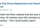 Copy of PTC Police Facebook entry.